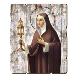 Quadro in legno sagomato stile vintage di Santa Chiara