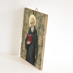 Quadro in legno sagomato stile vintage di San Benedetto