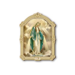 Quadretto della Madonna Miracolosa in cornice barocca