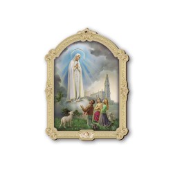 Quadretto della Madonna di Fatima in cornice barocca