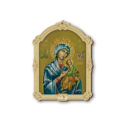 Quadretto della Madonna del Perpetuo Soccorso in cornice barocca