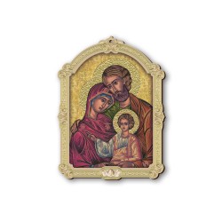 Quadretto della Sacra Famiglia in cornice barocca