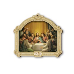 Quadretto dell'Ultima Cena in cornice barocca