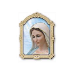 Quadretto della Madonna di Medjugorje in cornice barocca