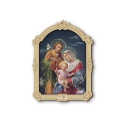 Quadretto della Sacra Famiglia in cornice barocca