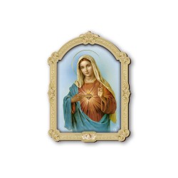 Quadretto del Cuore Immacolato di Maria in cornice barocca