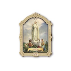 Quadretto della Madonna di Fatima in cornice barocca