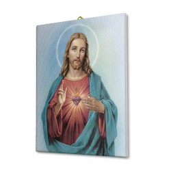 Tela pittorica intelaiata del Sacro Cuore di Gesù