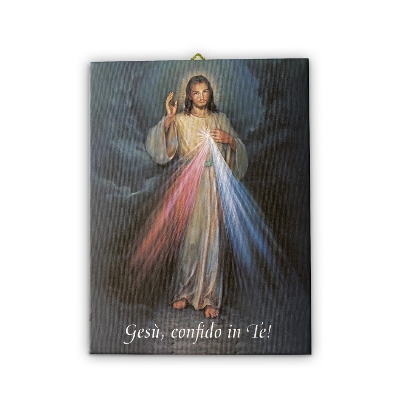 Tela pittorica intelaiata di Gesù Misericordioso Tela pittorica intelaiata di Gesù Misericordioso