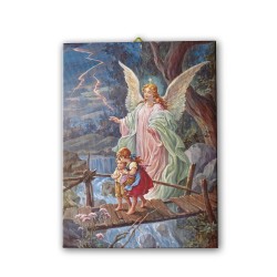 Tela pittorica intelaiata dell'Angelo sul ponte