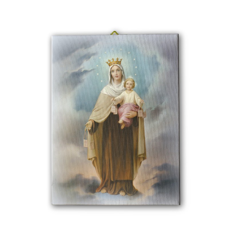 Tela pittorica intelaiata della Madonna del Carmelo Tela pittorica intelaiata della Madonna del Carmelo