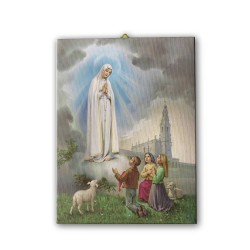 Tela pittorica intelaiata della Madonna di Fatima