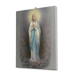 Tela pittorica intelaiata della Madonna di Lourdes