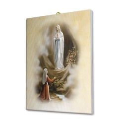 Tela pittorica intelaiata della Madonna di Lourdes