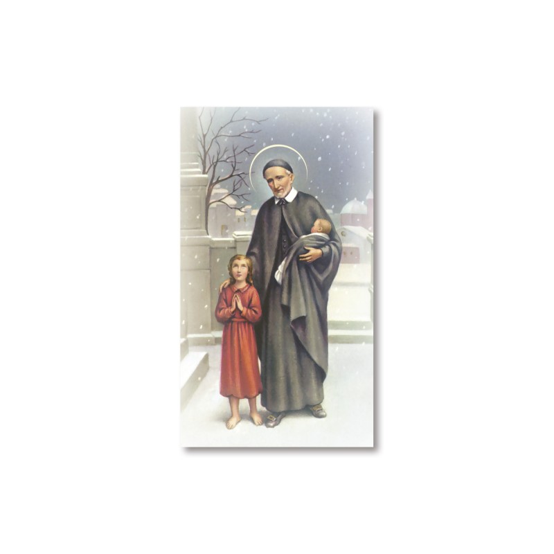 Santino San Vincenzo de Paoli con preghiera Santino San Vincenzo de Paoli con preghiera