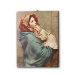 Tela pittorica intelaiata della Madonna con bambino del Ferruzzi