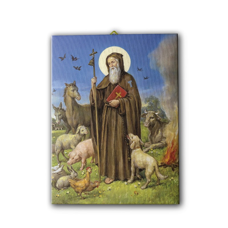 Tela pittorica intelaiata di Sant'Antonio Abate Tela pittorica intelaiata di Sant'Antonio Abate