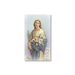 Santino Sant'Agnese con preghiera