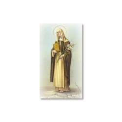 Santino Santa Caterina da Siena con preghiera