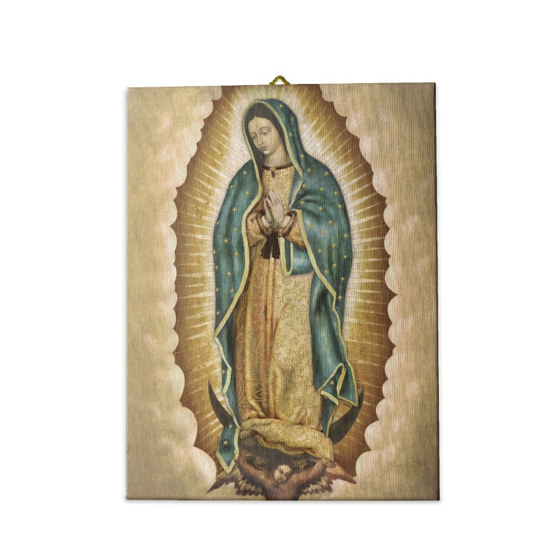 Tela pittorica intelaiata della Madonna di Guadalupe Tela pittorica intelaiata della Madonna di Guadalupe