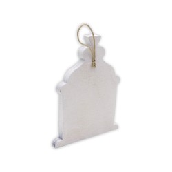 Decorazione natalizia in pioppo bianco stampato