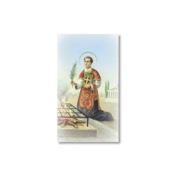 Santino San Lorenzo con preghiera