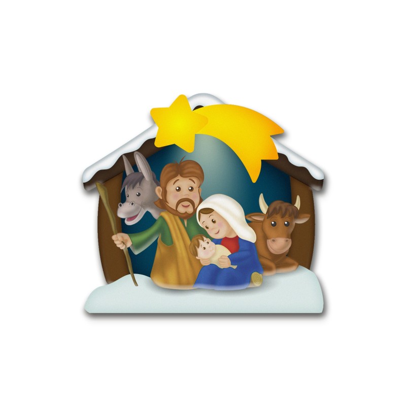 Statuetta magnetica per bambini della capanna e il presepe Statuetta magnetica per bambini della capanna e il presepe