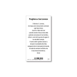 Santino San Lorenzo con preghiera