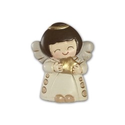 Statuetta in resina di un angioletto con stellina in mano