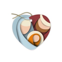 Decorazione natalizia a forma di cuore in porcellana