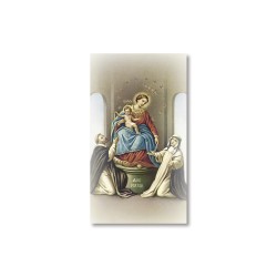 Santino Madonna di Pompei con preghiera