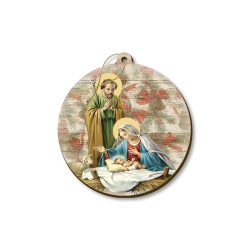 Decorazione natalizia vintage a forma di pallina in tono rosso