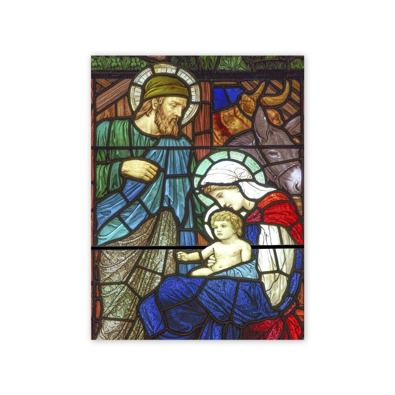 Vetrata adesiva trasparente rimovibile dell'adorazione della Natività Vetrata adesiva trasparente rimovibile dell'adorazione della Natività