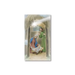 Santino Natività con preghiera