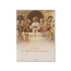 Diploma in carta pergamena per il ricevimento della Prima Comunione