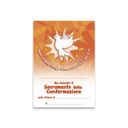 Croce in resina porcellanata di Cresima con diploma