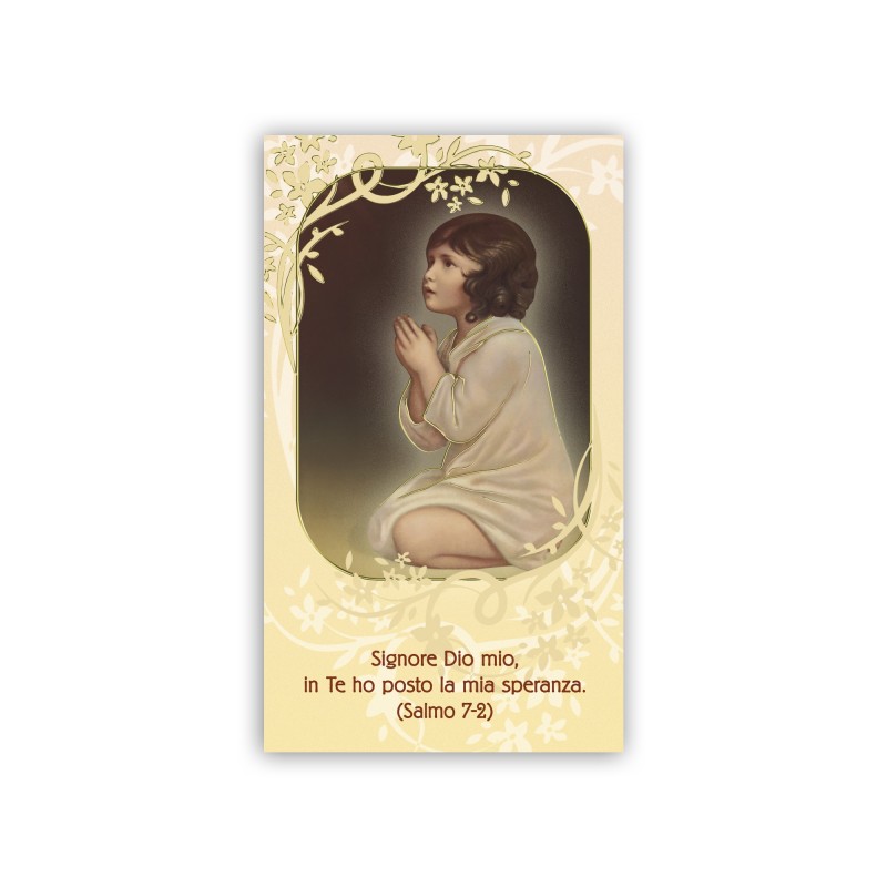 Immaginetta di Confessione con il Piccolo Samuele Immaginetta di Confessione con il Piccolo Samuele