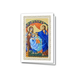 Biglietto con cornice in oro a caldo che ritrae le Nozze di Cana