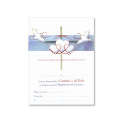 Diploma in carta pergamena in ricordo della preparazione al matrimonio
