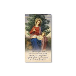 Cartoncino Benedizioni con la Madonna con bambino