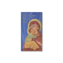 Cartoncino Benedizioni con l'Icona della Madonna con bambino