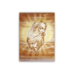 Poster con oro a caldo con l'immagine della Trinità