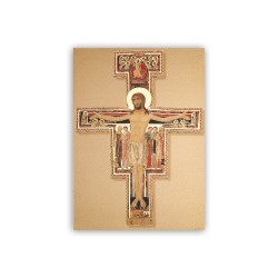 Poster con oro a caldo con l'immagine della Croce di San Damiano