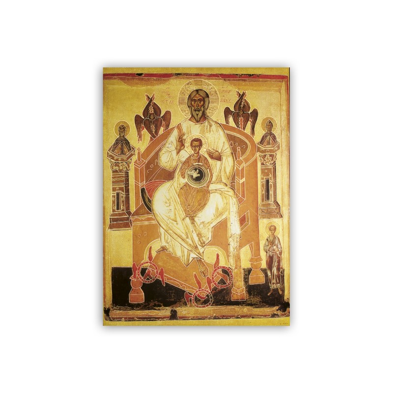 Poster con oro a caldo con l'immagine della Trinità Poster con oro a caldo con l'immagine della Trinità