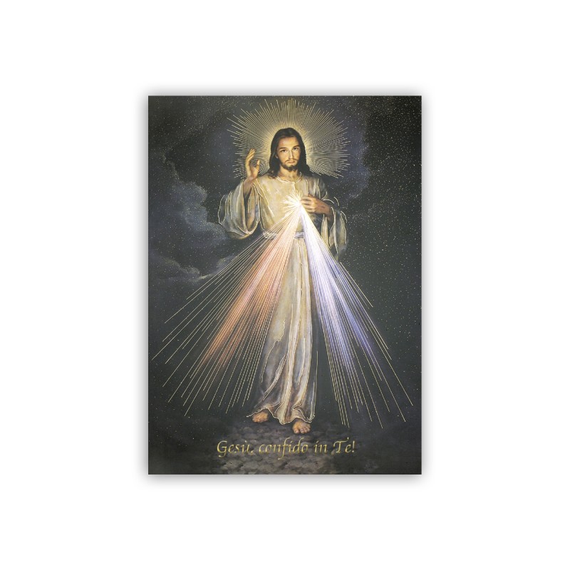 Poster con oro a caldo con l'immagine di Gesù Misericordioso Poster con oro a caldo con l'immagine di Gesù Misericordioso