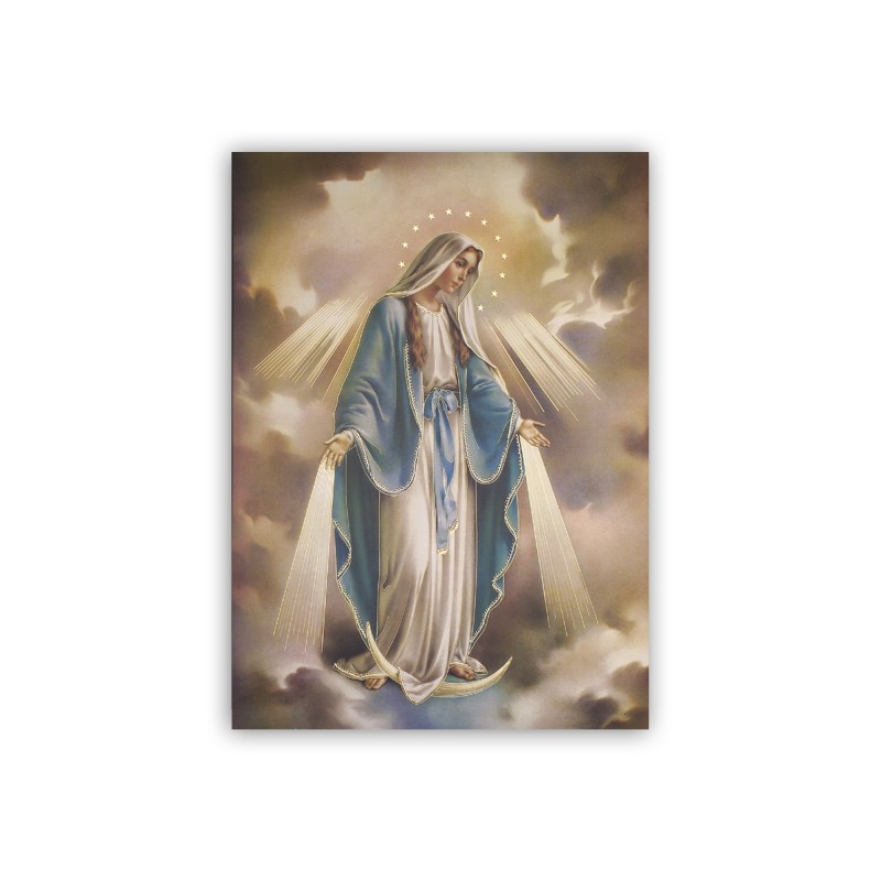 Poster con oro a caldo con l'immagine della Madonna Miracolosa Poster con oro a caldo con l'immagine della Madonna Miracolosa