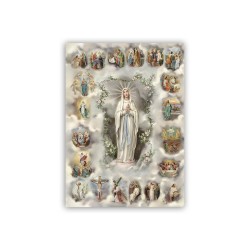 Poster con oro a caldo con l'immagine dei Misteri del Santo Rosario