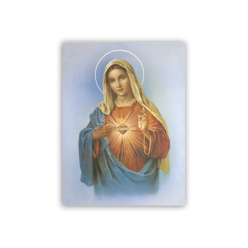 Poster con oro a caldo con l'immagine dell'Immacolato Cuore di Maria Poster con oro a caldo con l'immagine dell'Immacolato Cuore di Maria