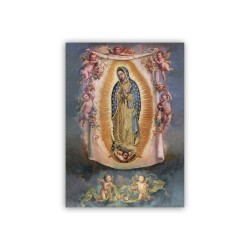 Poster con oro a caldo con l'immagine della Madonna di Guadalupe