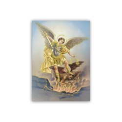 Poster con oro a caldo con l'immagine di San Michele